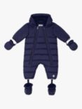 Timberland Baby Plain Quilted Snowsuit, Navy