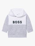 HUGO BOSS Baby Hooded Sweatshirt, Chine Grey