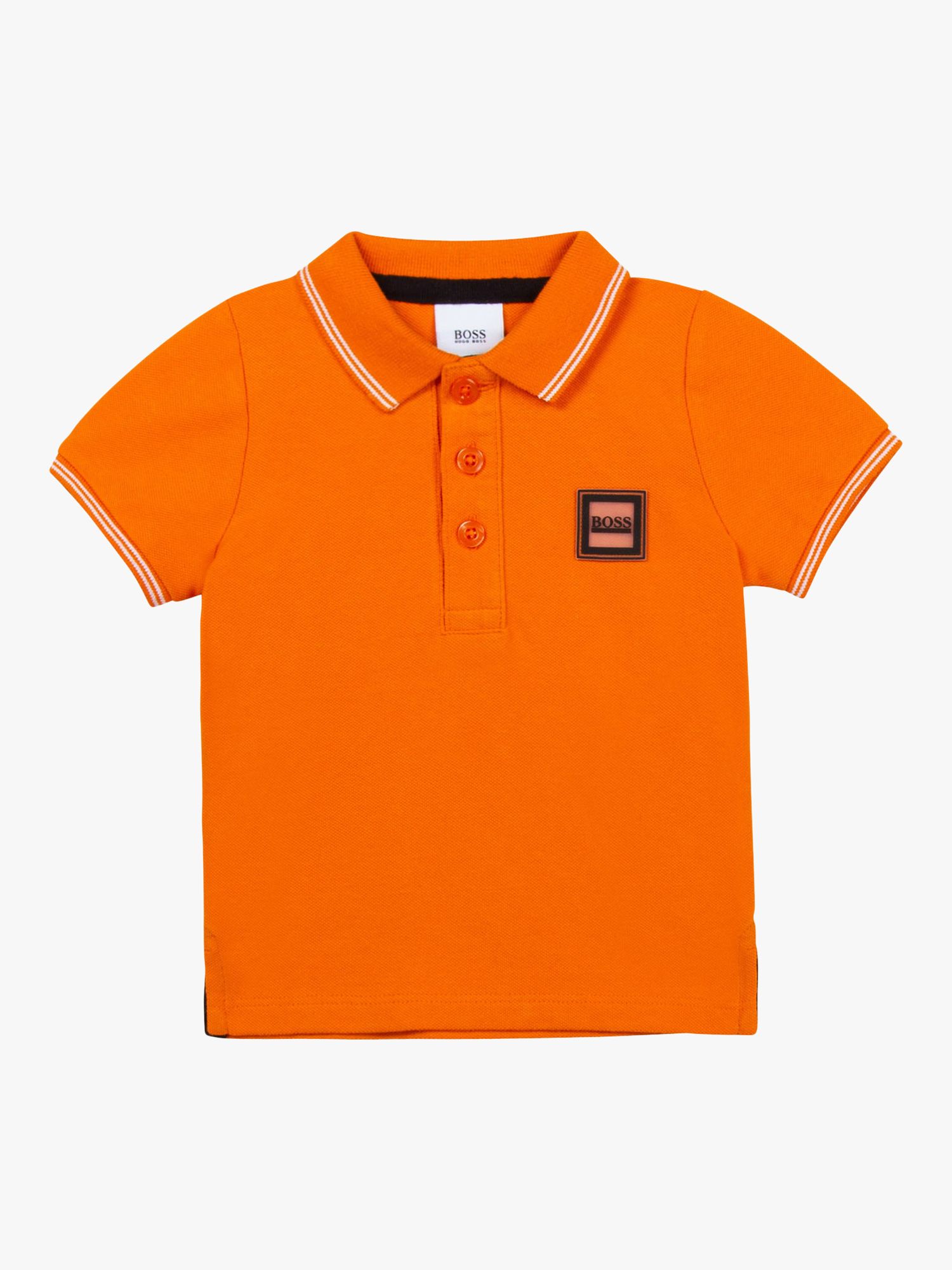 HUGO BOSS Baby Logo Short Sleeve Polo Shirt, Peach
