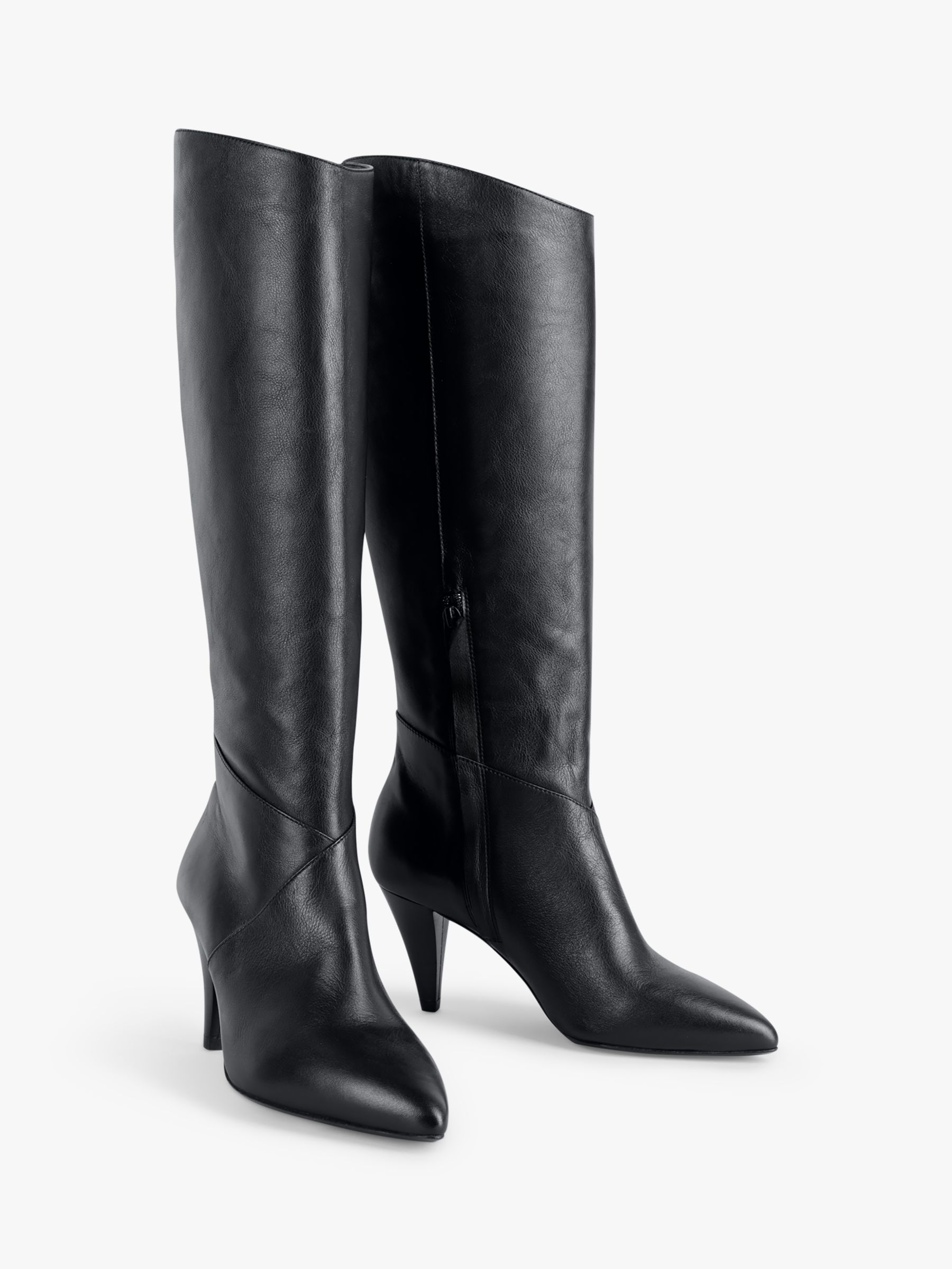 hush Milford Leather Knee High Boots, Black