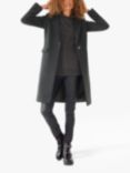 hush Paige Wool and Cashmere Blend Coat, Charcoal