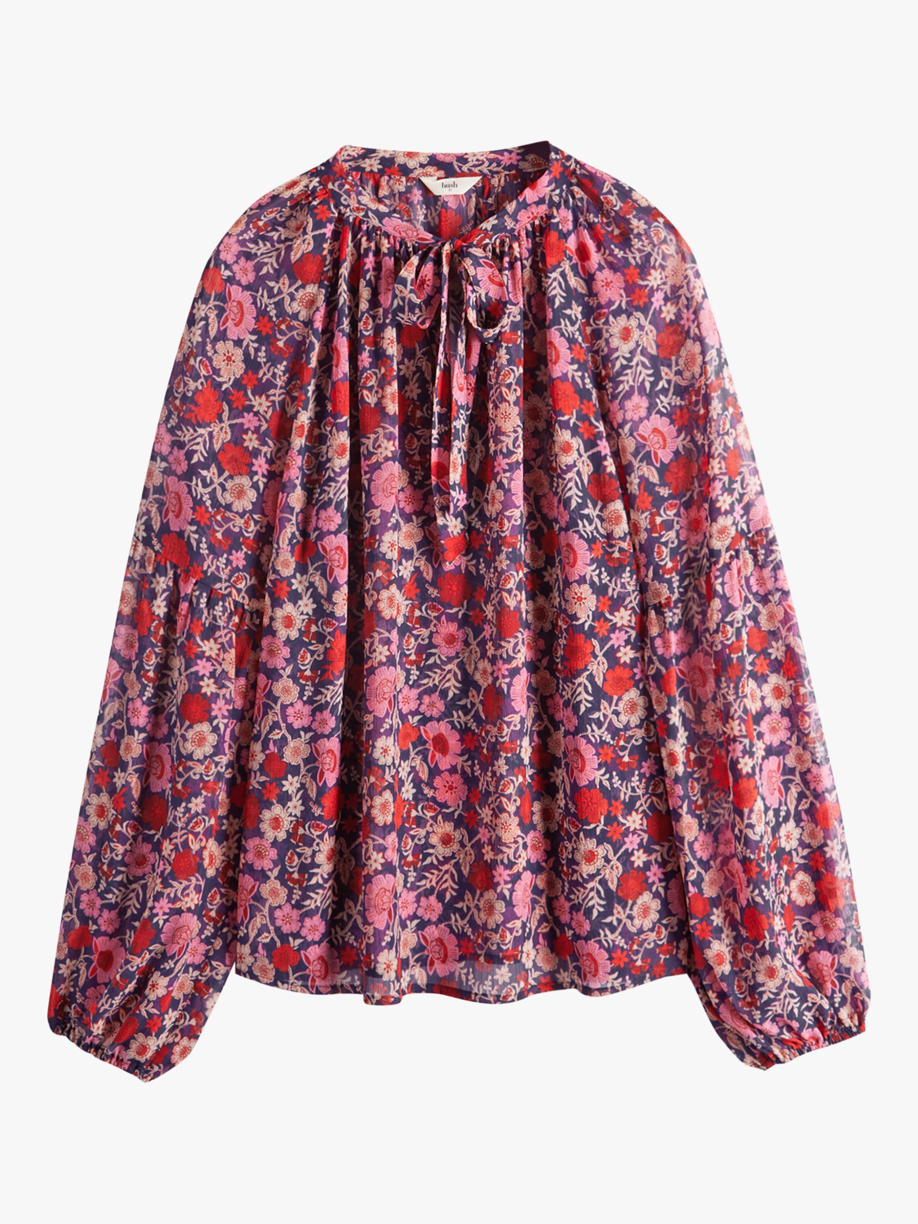 hush Eliza Floral Print Boho Blouse, Multi at John Lewis & Partners