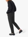 HUSH Leonie Straight Zip Leg Trousers, Black