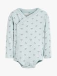 The Little Tailor Baby Rocking Horse Print Long Sleeve Bodysuit, Pack of 2