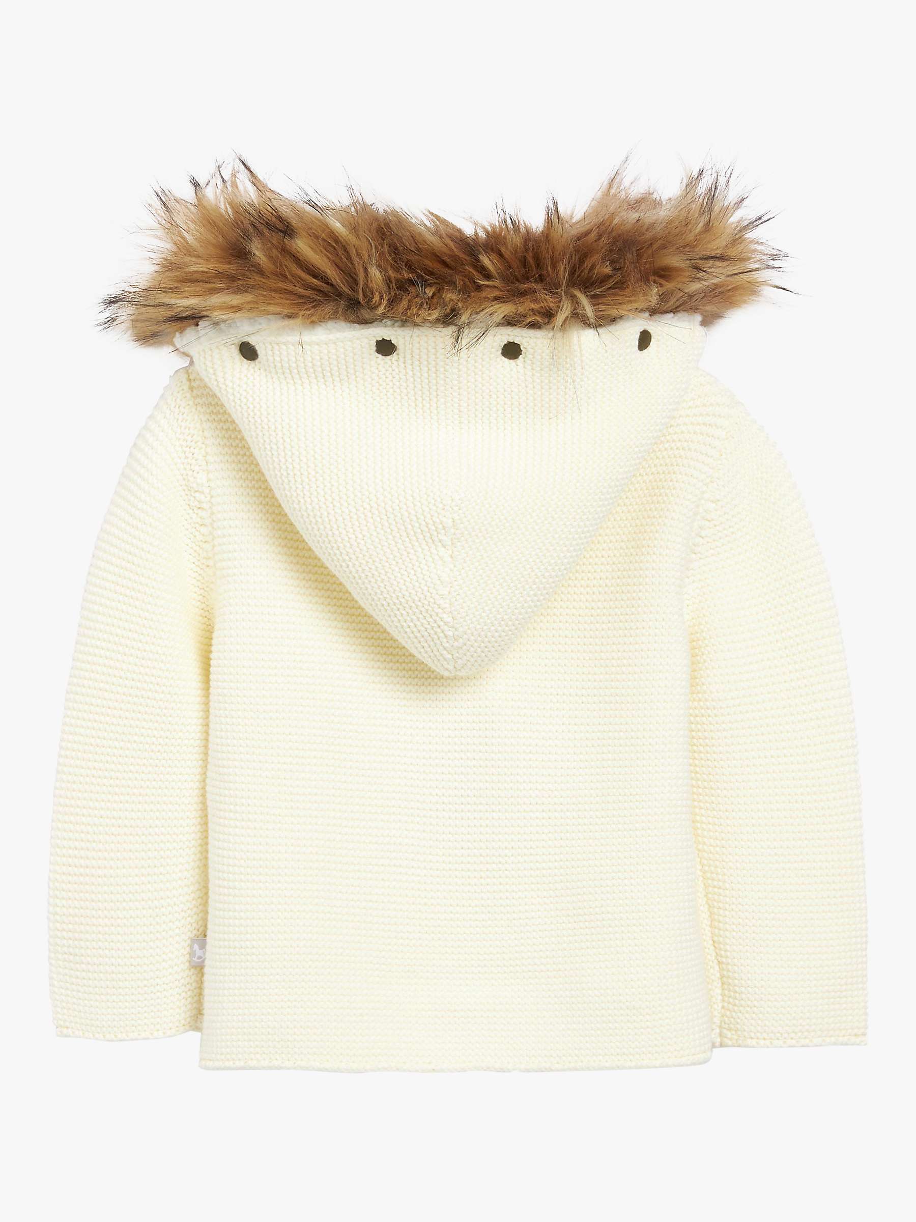 Buy The Little Tailor Baby Faux Fur Trimmed Hooded Jacket Online at johnlewis.com