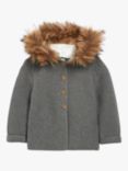 The Little Tailor Baby Faux Fur Trimmed Hooded Jacket