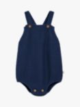 The Little Tailor Baby Knitted Romper, Navy