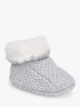 The Little Tailor Baby Plush Knit Booties, Grey