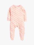 The Little Tailor Baby Cotton Rocking Horse Sleepsuit, Pink