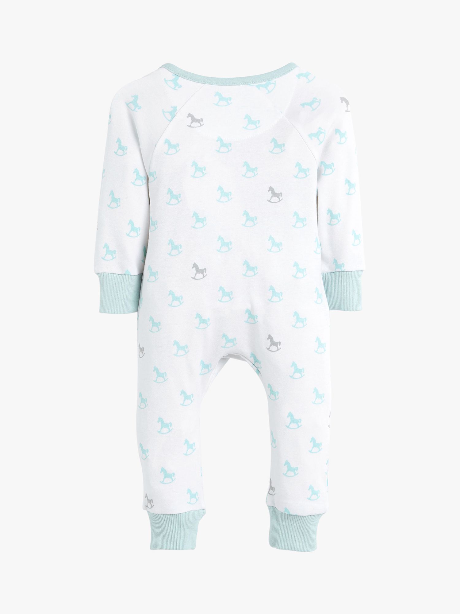 Buy The Little Tailor Baby Rocking Horse Print Cotton Jersey Slim Fit Onesie Online at johnlewis.com