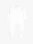 The Little Tailor Baby Cotton Rocking Horse Sleepsuit, White