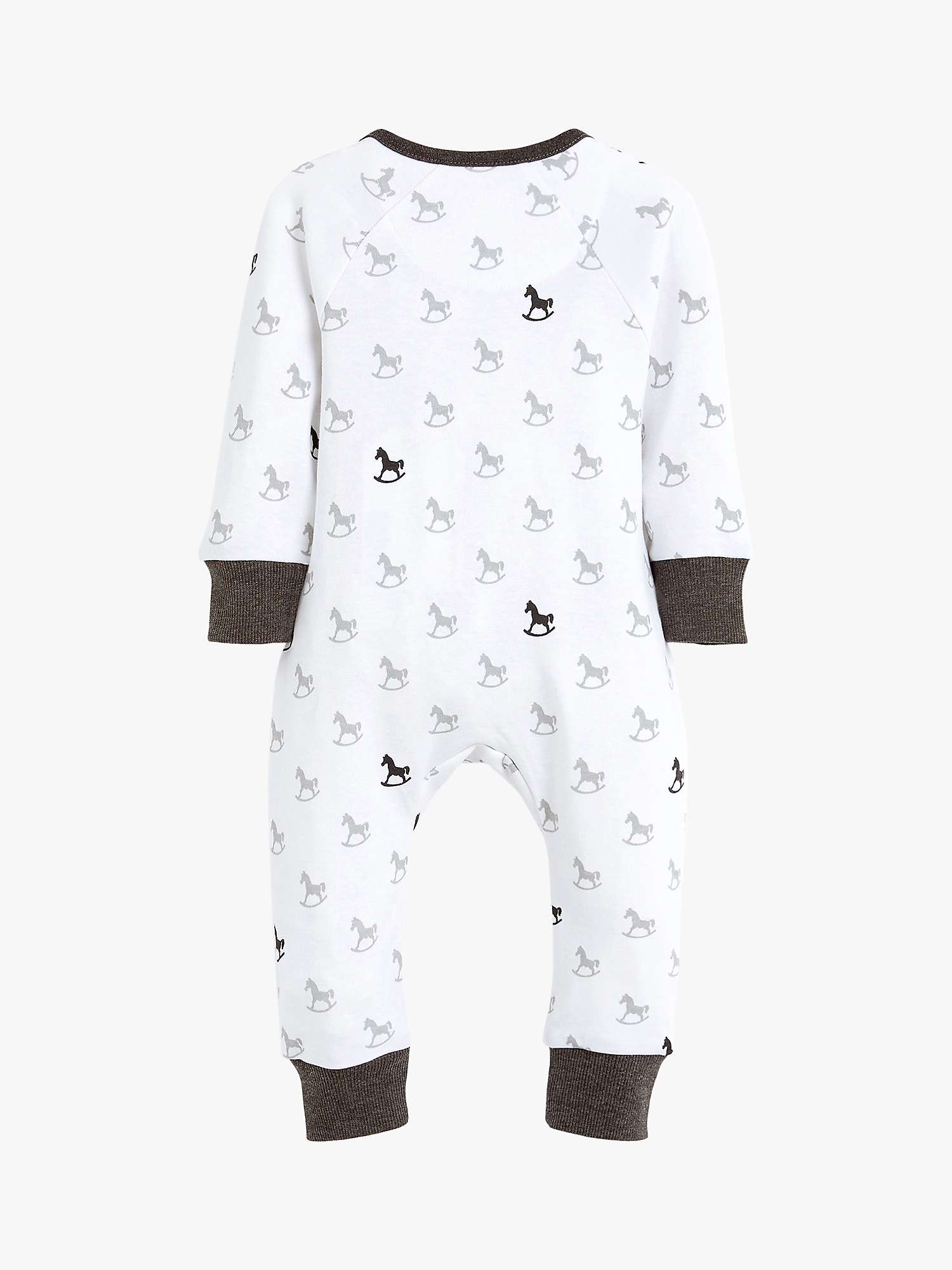 Buy The Little Tailor Baby Rocking Horse Print Cotton Jersey Slim Fit Onesie Online at johnlewis.com