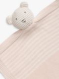 The Little Tailor Baby Knitted Bear Blanket Comforter, Pink