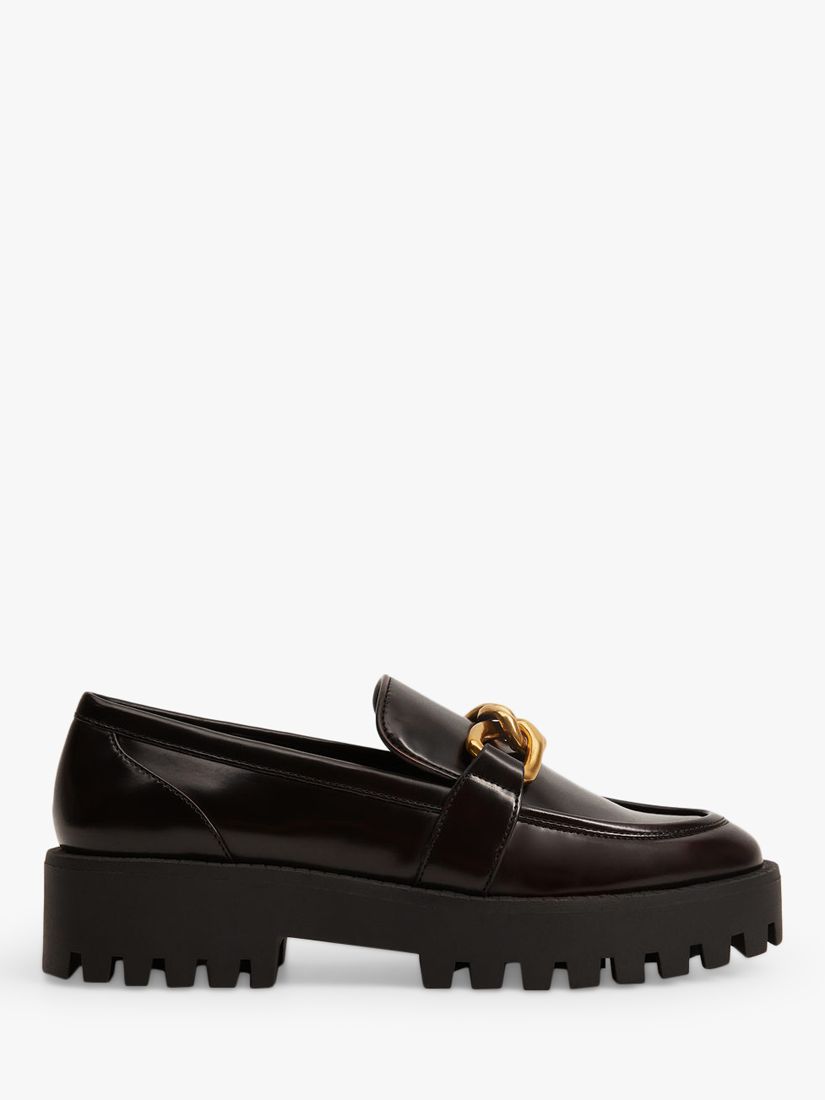 Mango Chunky Loafers, Dark Red at John Lewis & Partners