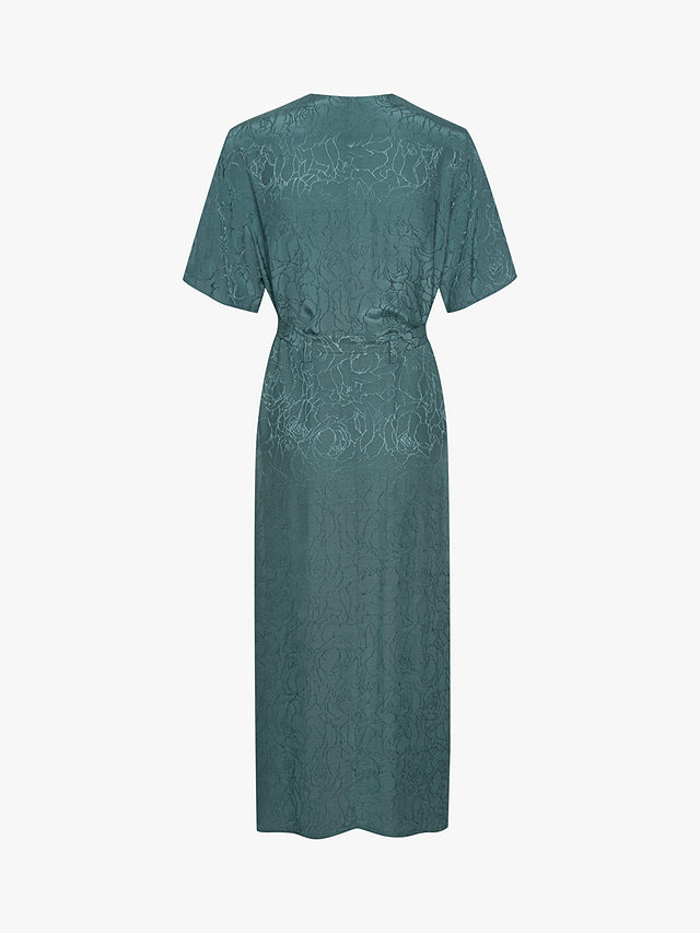 KAREN BY SIMONSEN Hendi Textural Floral Midi Dress, Silver Pine, 8