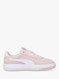 PUMA Tori Suede Lace Up Trainers, Chalk/Pink/White