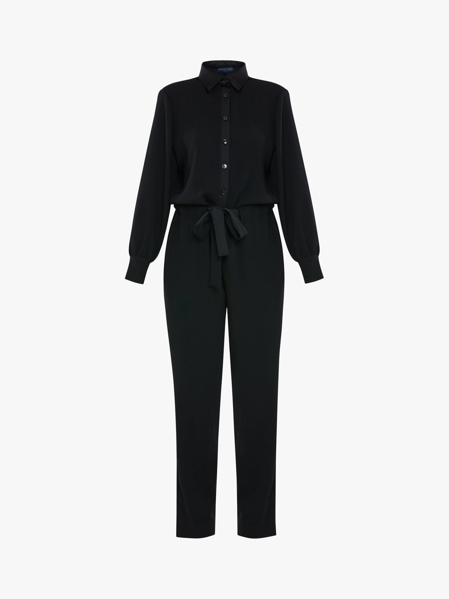 Helen McAlinden Peggy Button Jumpsuit, Black at John Lewis & Partners