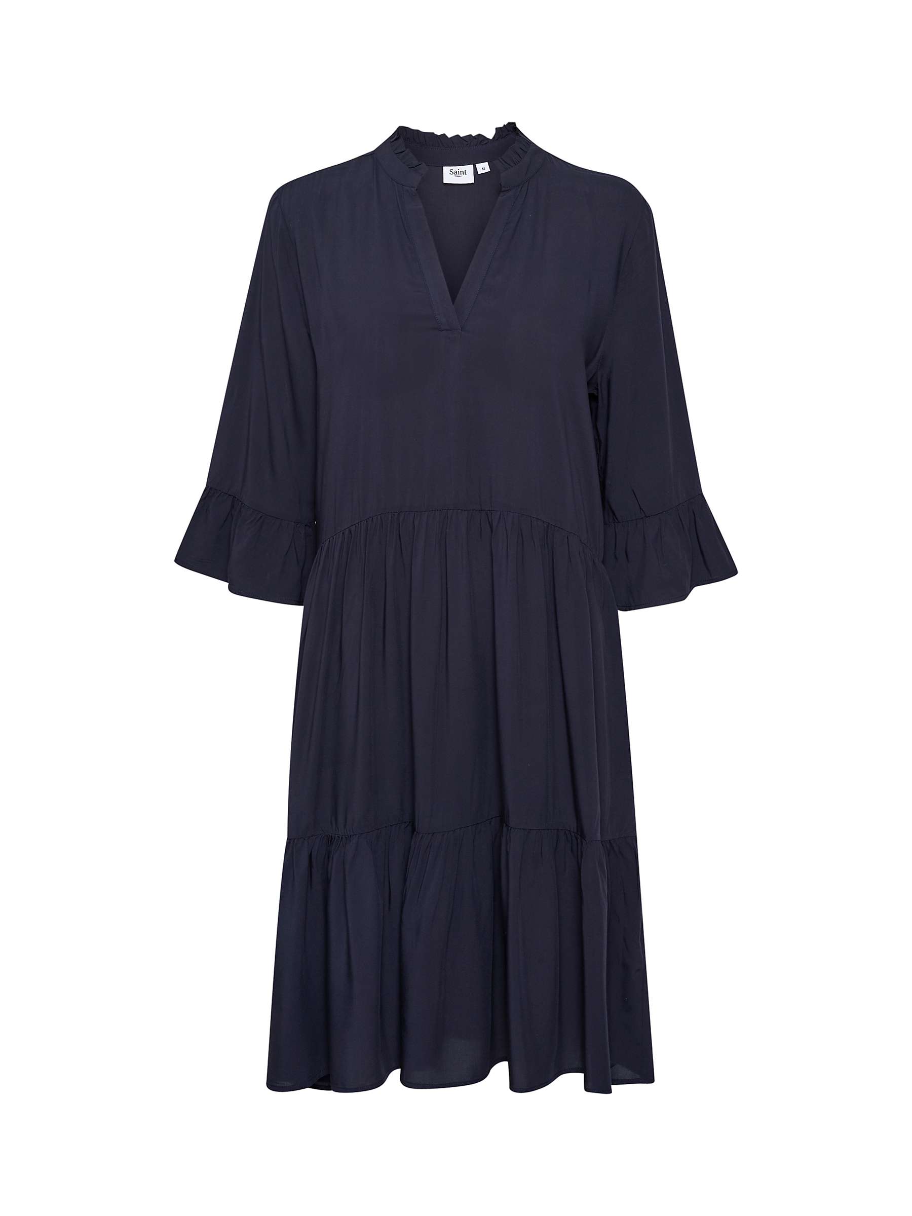 Saint Tropez Eda Monochrome Tunic Dress, Deep Blue at John Lewis & Partners