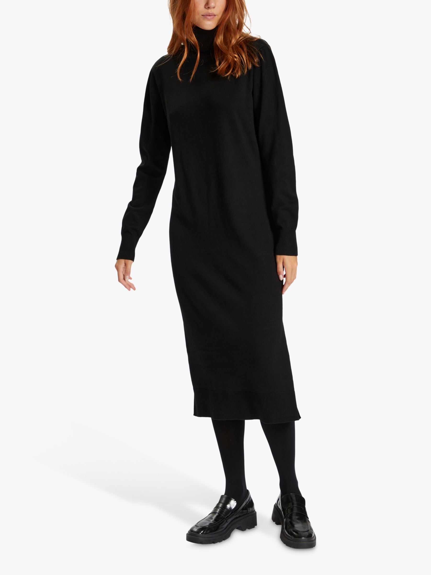 Saint Tropez Mila Rollneck Midi Dress, Black at John Lewis & Partners