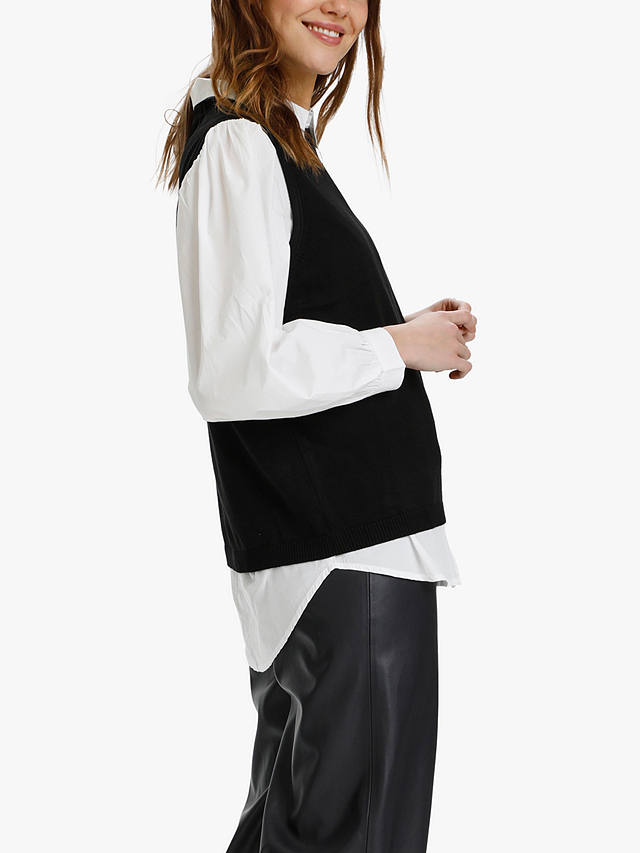 Saint Tropez Mila Knitted Vest Top, Black