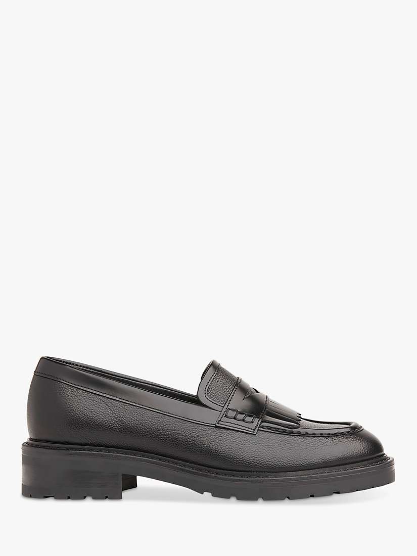 Buy Whistles Camber Chunky Leather Loafers, Black Online at johnlewis.com