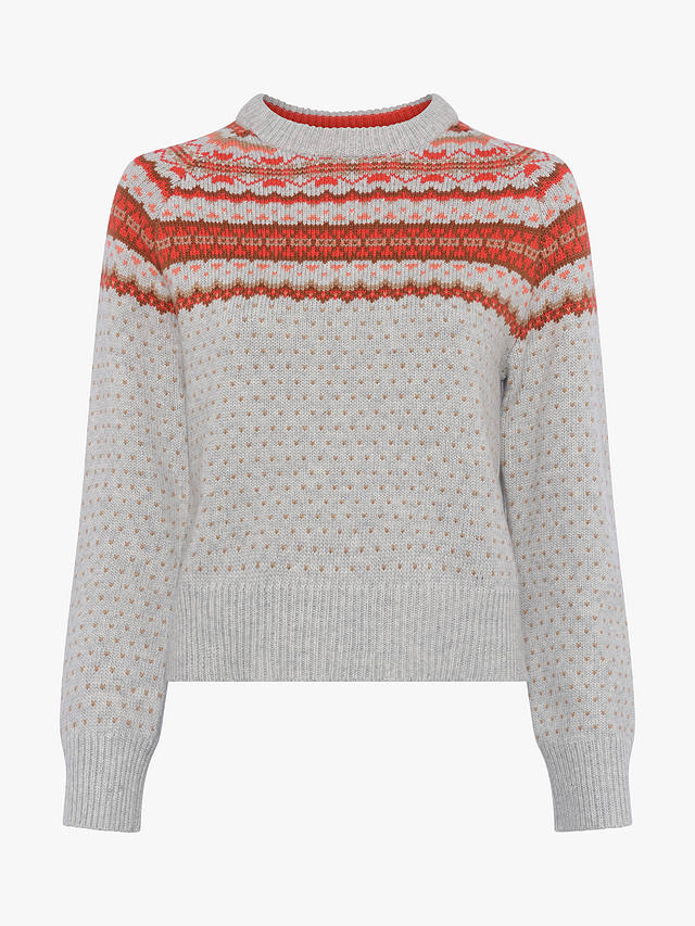 French Connection Vintage Abstract Jumper, Grey at John Lewis & Partners