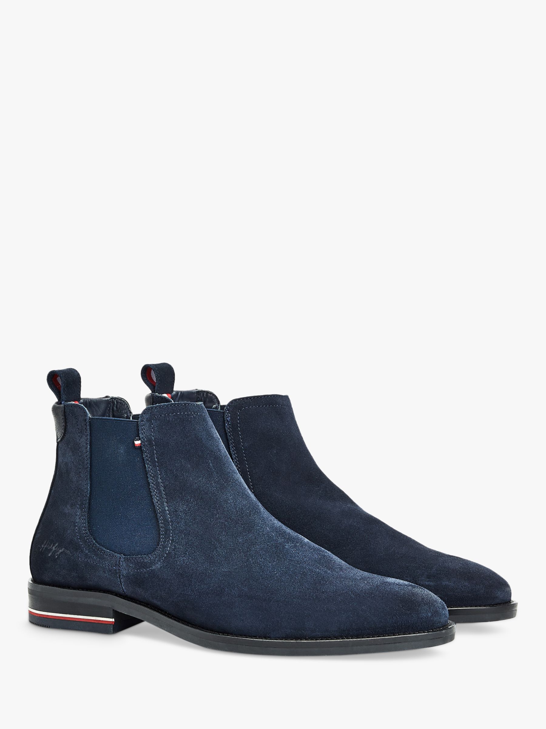 Tommy Hilfiger Signature Suede Chelsea Boots