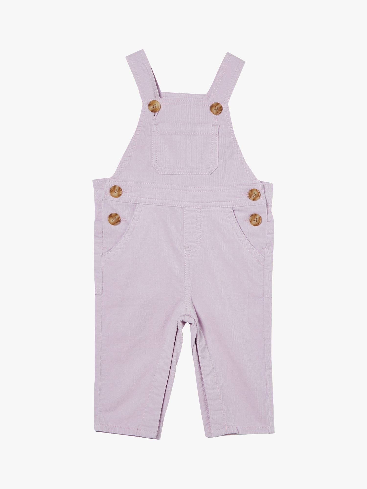 Cotton On Baby Ray Cord Dungarees Lavender Fog 18-24 months unisex 98% cotton, 2% elastane