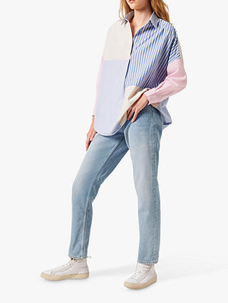 French Connection Mixed Stripe Colour Block Shirt, Multi