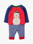 Mini Boden Baby Snowman Stripe Play Set, Multi