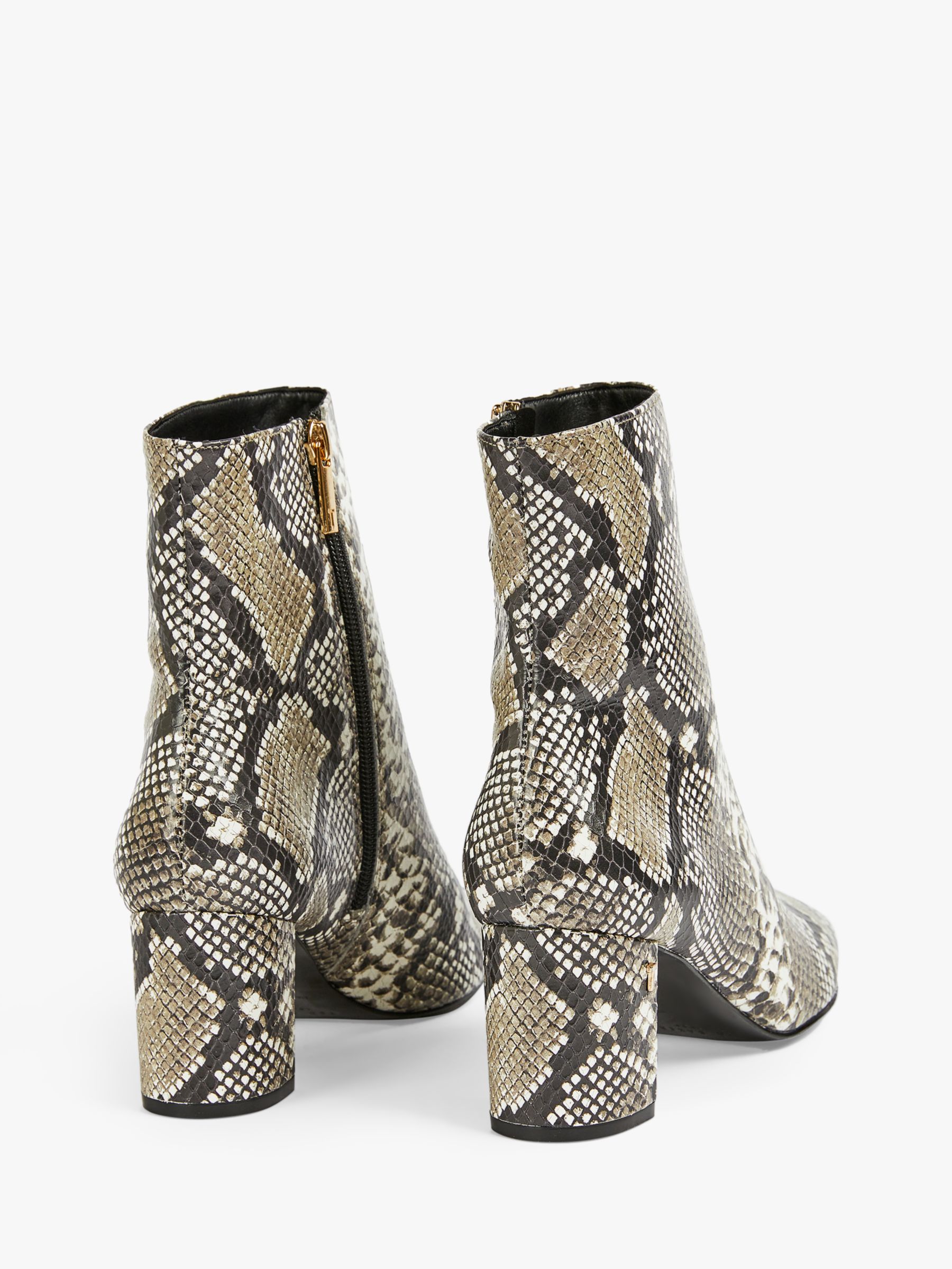 Ted Baker Neomy Snake Print Ankle Boots, Natural