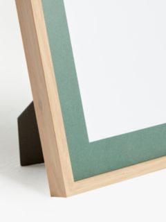 John Lewis ANYDAY Wood-Effect Photo Frame & Mount, Mint Green/Natural, 5 x 7" (13 x 18cm)
