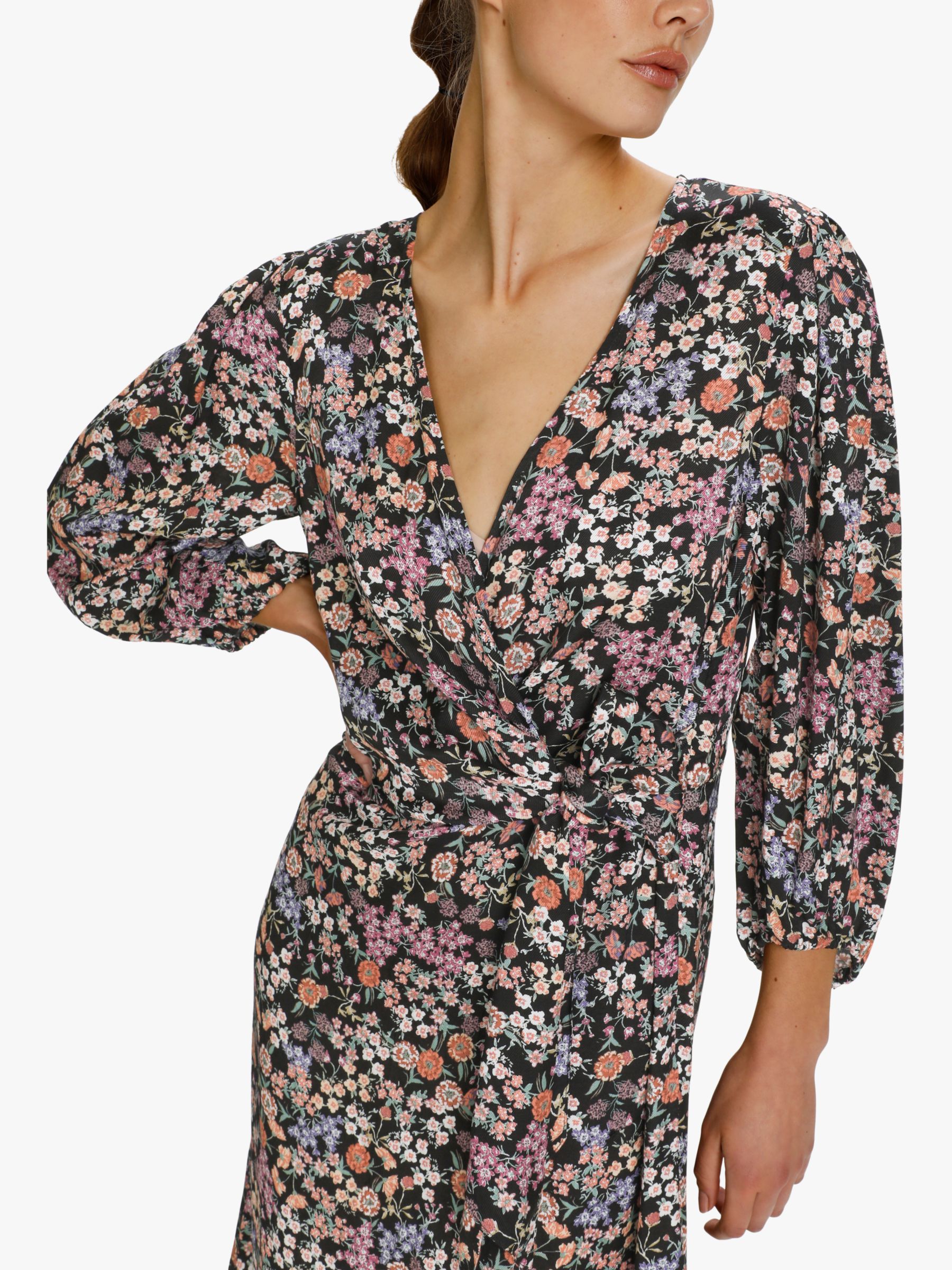 Soaked In Luxury Kimaya Floral Print Wrap Dress, Multi at John Lewis ...
