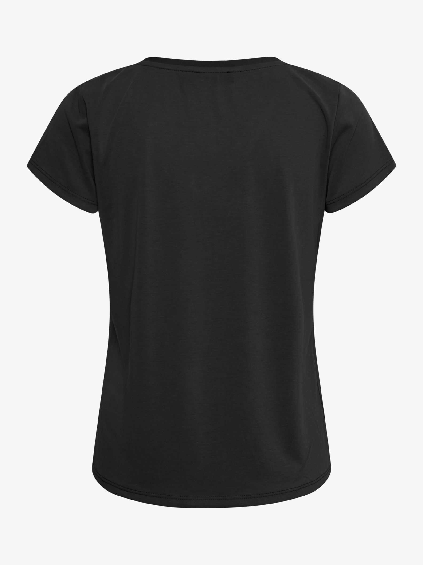 Soaked In Luxury Columbine V-Neck T-Shirt, Black, XS