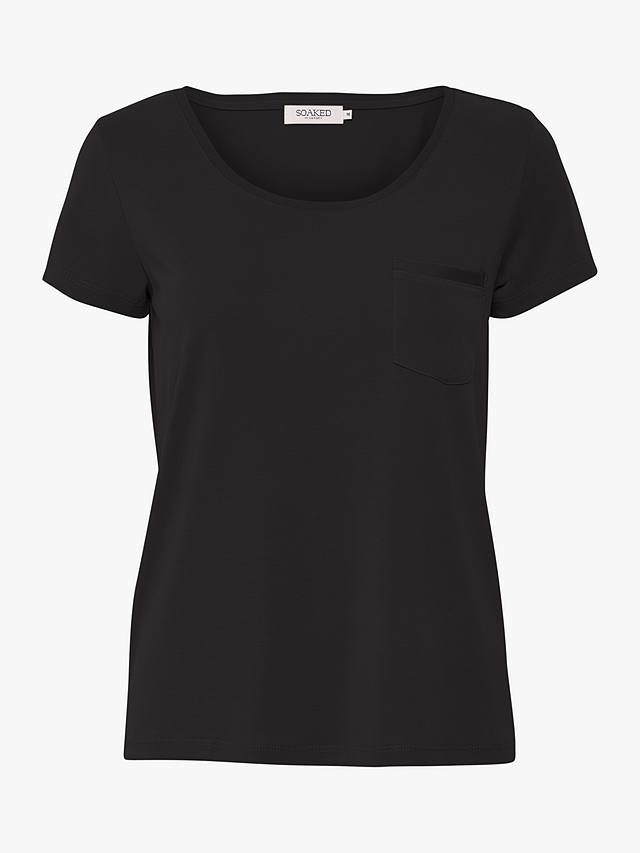 Soaked In Luxury Columbine Pocket T-Shirt, Black