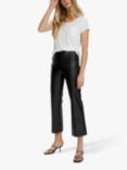 Soaked In Luxury Kaylee Faux Leather Kick Flare Trousers