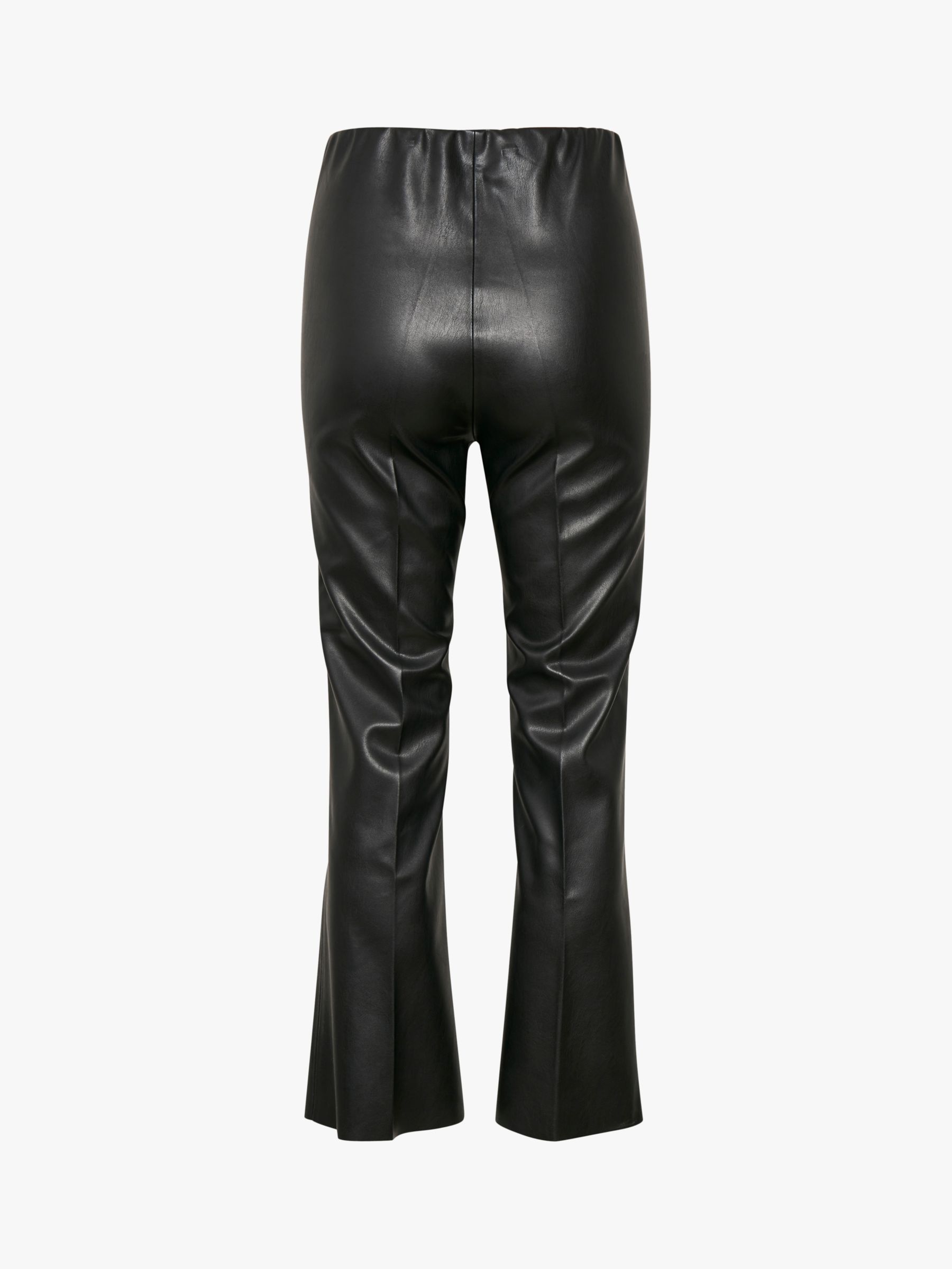 LEATHER AND VELOUR FLARED PANTS 🖤, booty