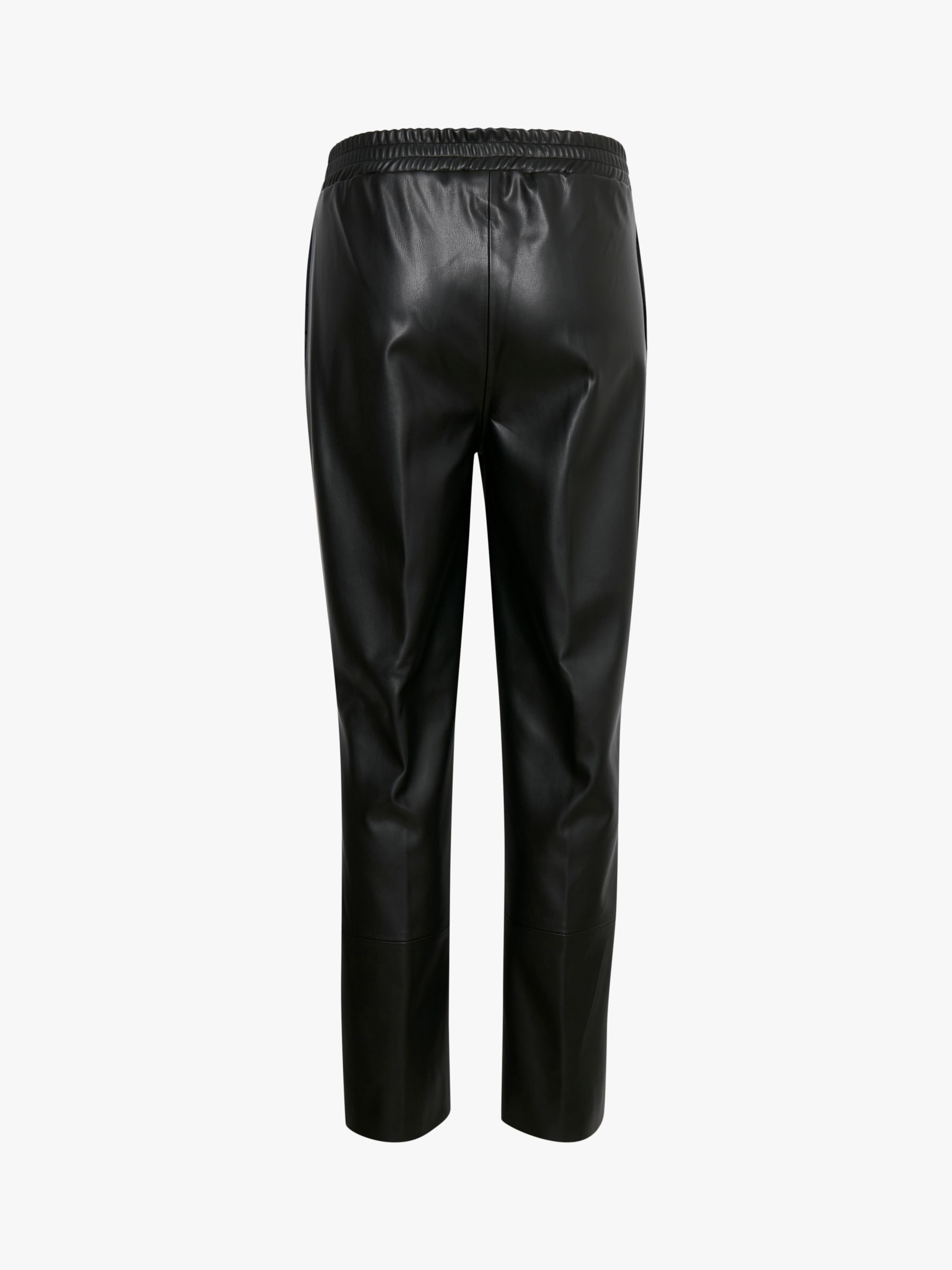 Soaked In Luxury Malene Faux Leather Joggers, Black at John Lewis ...