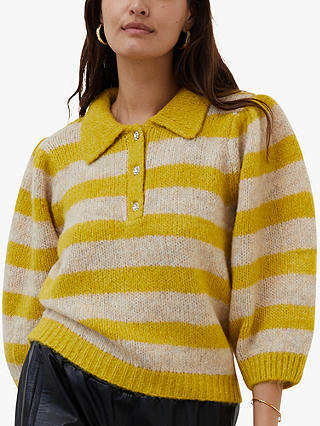 Lollys Laundry Dylan Striped Jumper, Yellow