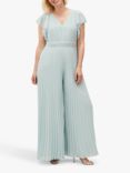 Phase Eight Hallie Pleated Jumpsuit, Aquamarine