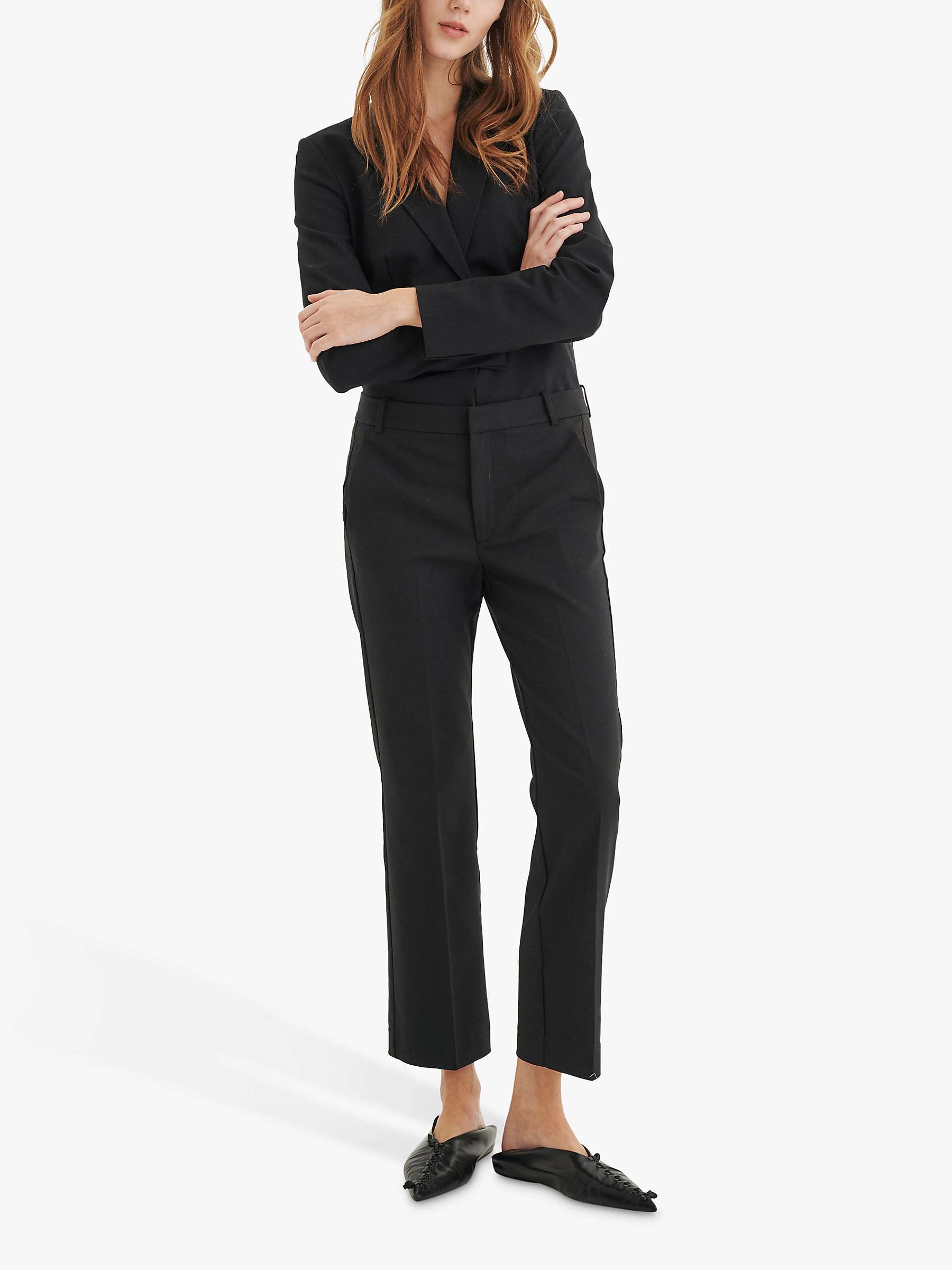 Buy InWear Zella Kick Flare Suit Trousers, Black Online at johnlewis.com