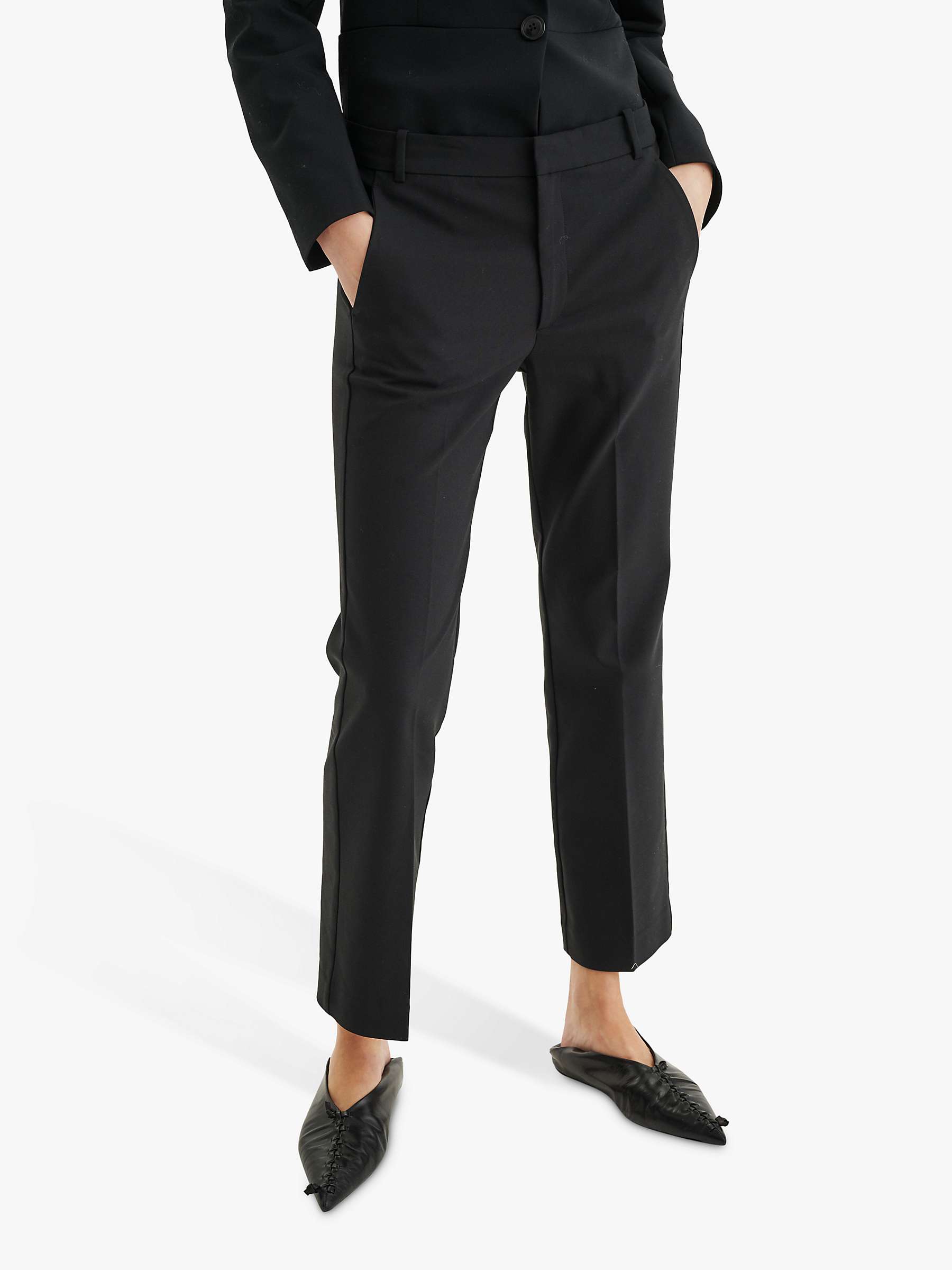 Buy InWear Zella Kick Flare Suit Trousers, Black Online at johnlewis.com