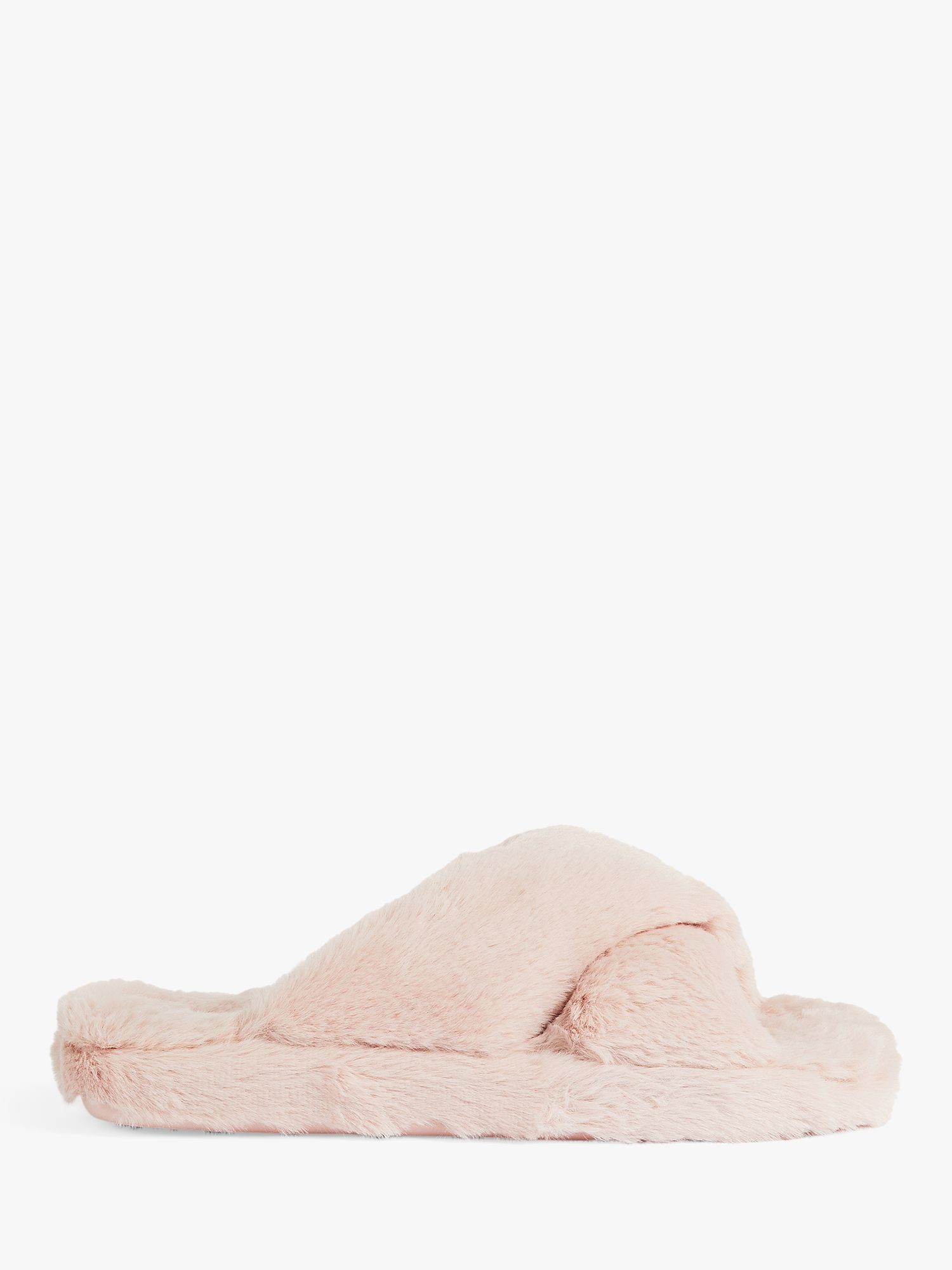 Ted Baker Lopply Faux Fur Crossover Slider Slippers