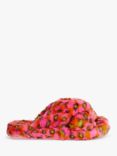 Ted Baker Lorria Leopard Print Slider Slippers, Bright Pink