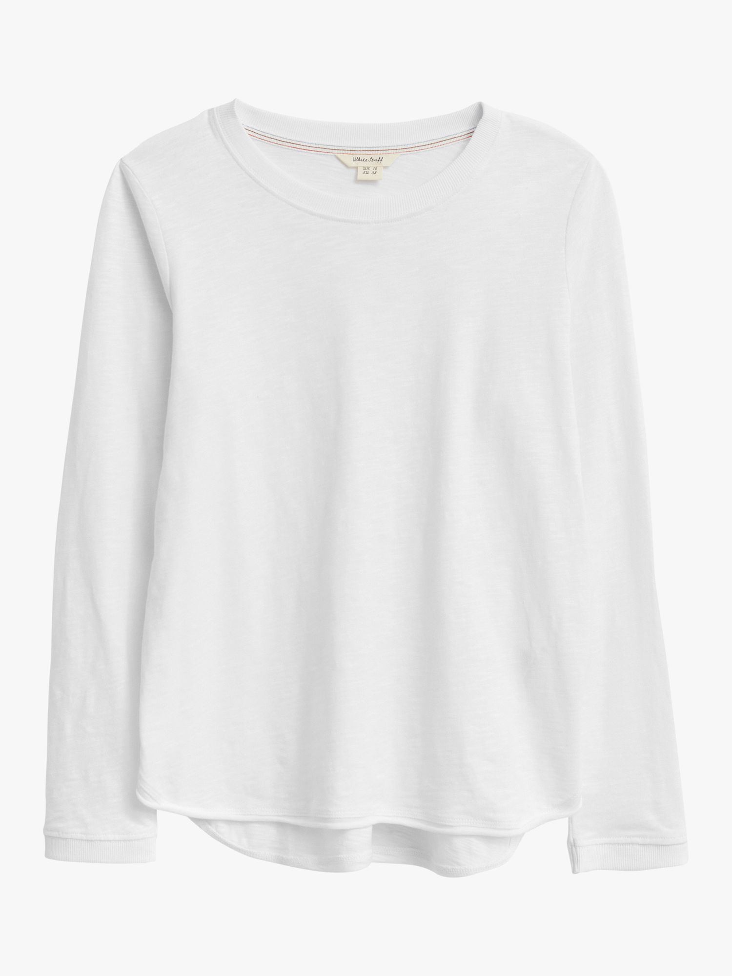 White Stuff Cassie Crew Neck Cotton T-Shirt, Pale Ivory at John Lewis ...