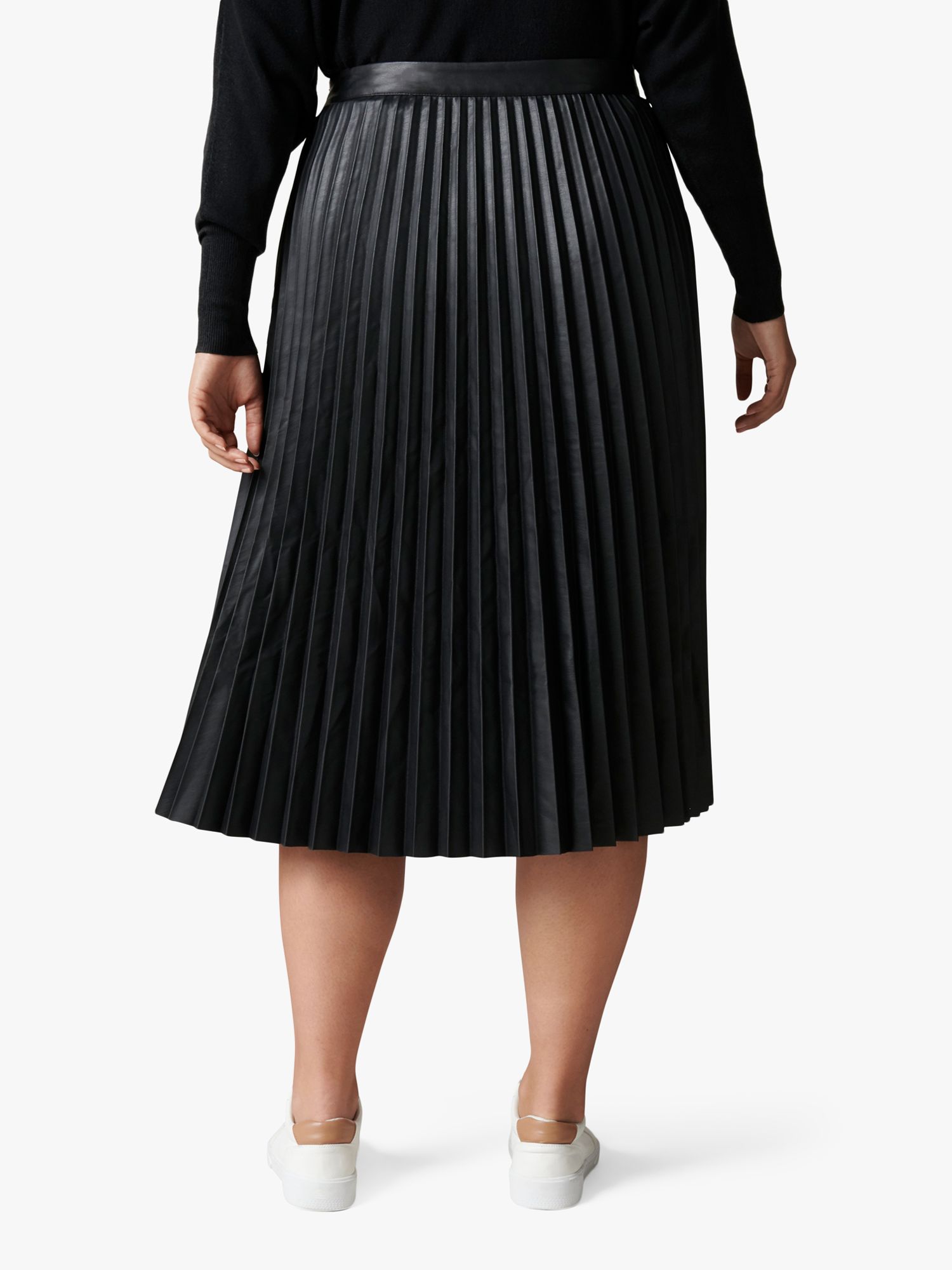 Forever New Curve Harmony Pleated Skirt, Black
