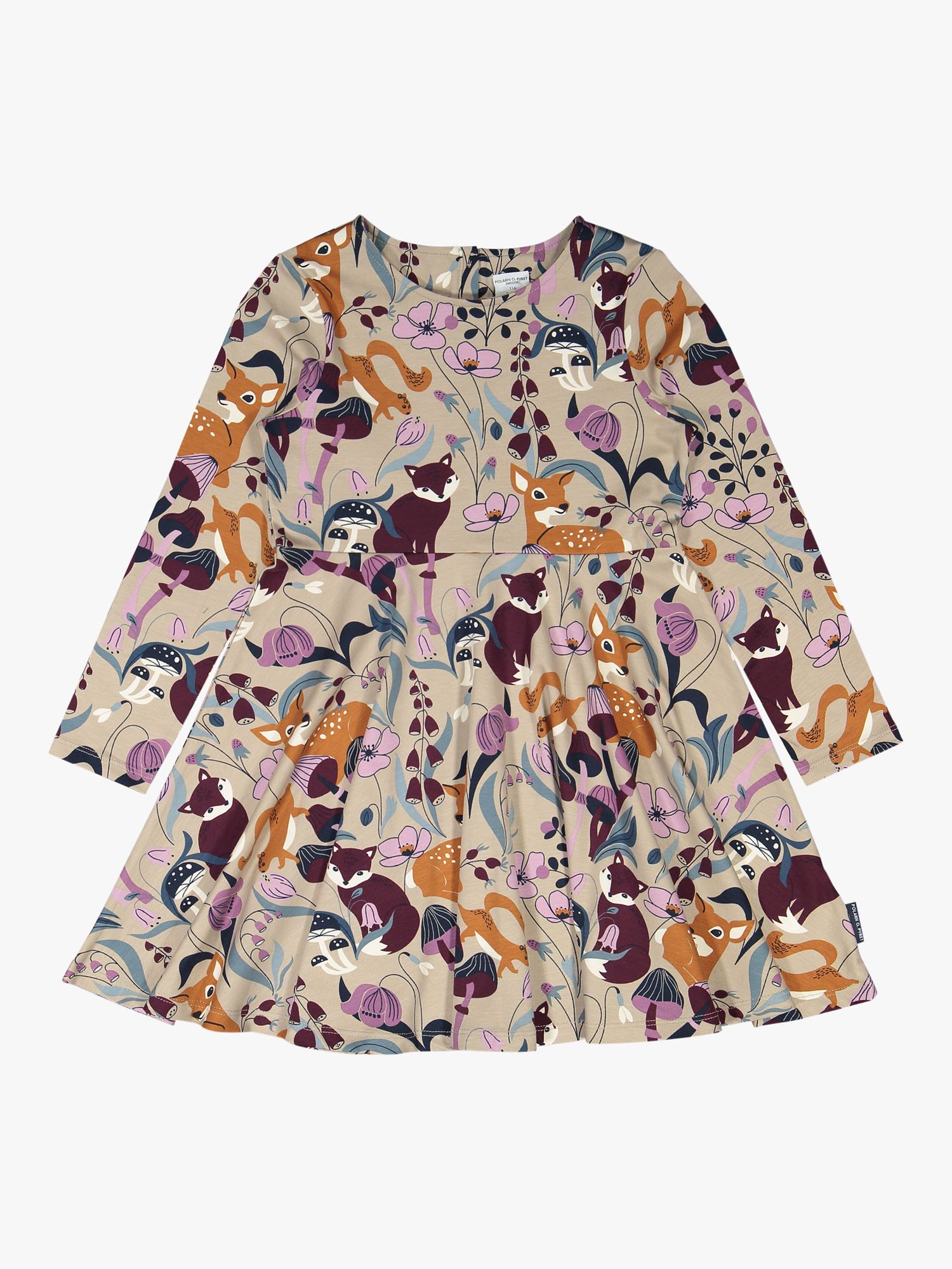 Polarn O. Pyret Woodland Print Dress, Multi