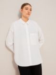 Kin Oversized Plain Patch Pocket Cotton Shirt
