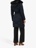 Phase Eight Remi Quilted Hooded Coat, Navy