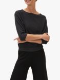 Phase Eight Cristine Batwing Fine Knit Jumper, Charcoal